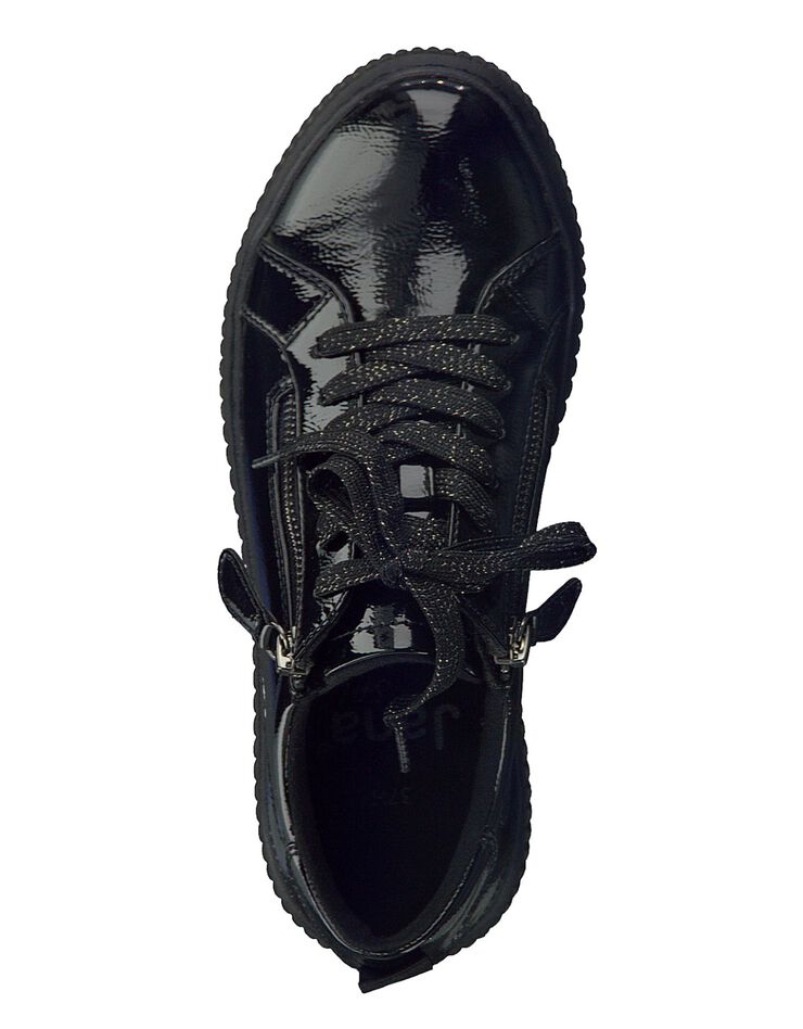 Baskets sneakers vernis noir - largeur confort (noir) Baskets sneakers vernis noir - largeur confort (noir)