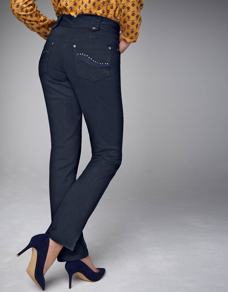 Pantalon droit taille haute - grande stature (marine) Pantalon droit taille haute - grande stature (marine)