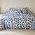 Linge de lit Petunia en coton imprimé (bleu)