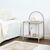 Chevet effet pierre et arche m&eacute;tal (beige)