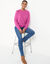 Pull col rond, maille fantaisie toucher doux (violine)