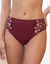 Culotte microfibre tulle brod&eacute; Caminata (prune)