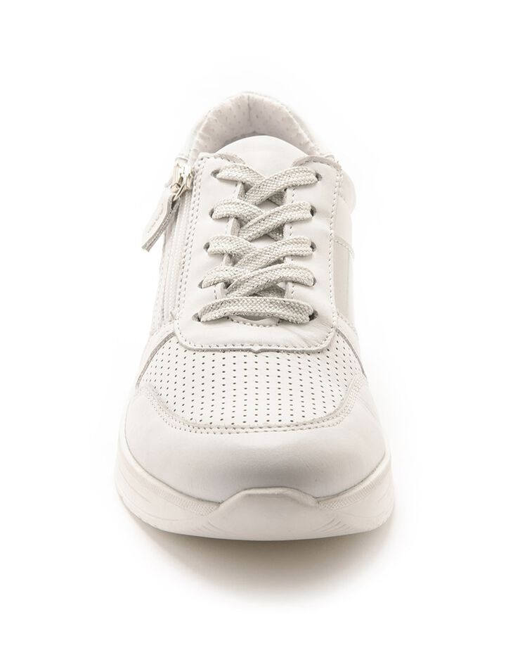 Basket compensées lacées et zippées - blanc (blanc) Basket compensées lacées et zippées - blanc (blanc)