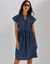 Robe chemisier en jean, manches courtes (stone)