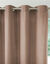 Rideau bachette uni tamisant oeillets (taupe)