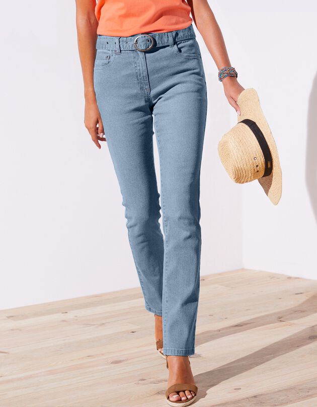 Jean droit stretch spécial petites (bleached)