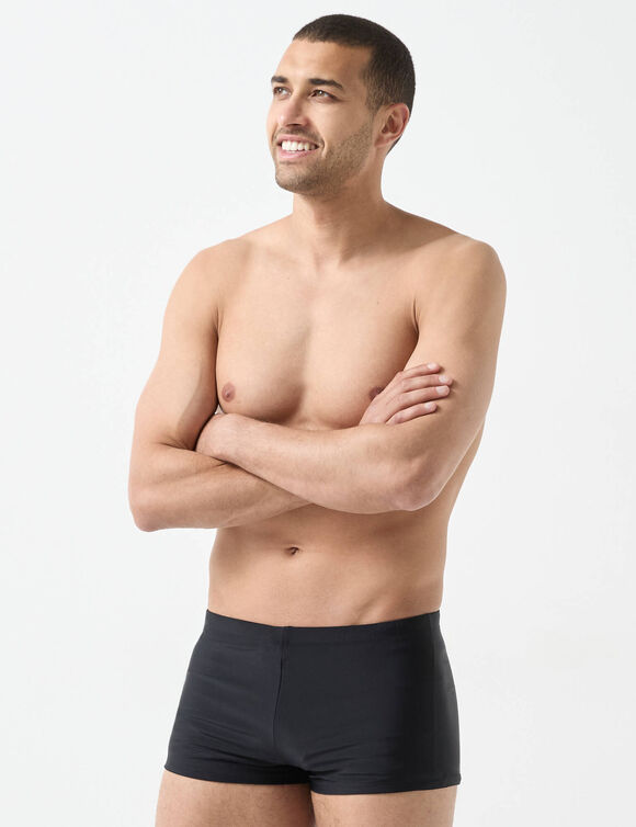 Boxer de bain uni noir (noir)