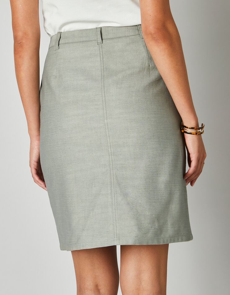 Jupe droite, twill (kaki) Jupe droite, twill (kaki)