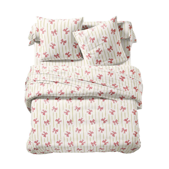 Linge de lit Nelly imprim&eacute; - coton 52 fils/cm&sup2; (rose)
