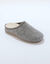 Chaussons mules fourrés, col fantaisie (gris)