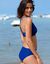 Soutien gorge de bain cache-cœur Vilorio - sans armatures (bleu)