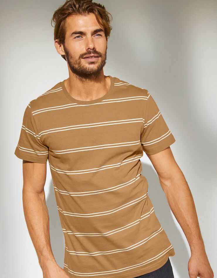 Tee-shirt rayé manches courtes (ocre) Tee-shirt rayé manches courtes (ocre)