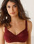 Soutien-gorge coton dentelle uni Coria - sans armatures (bordeaux)