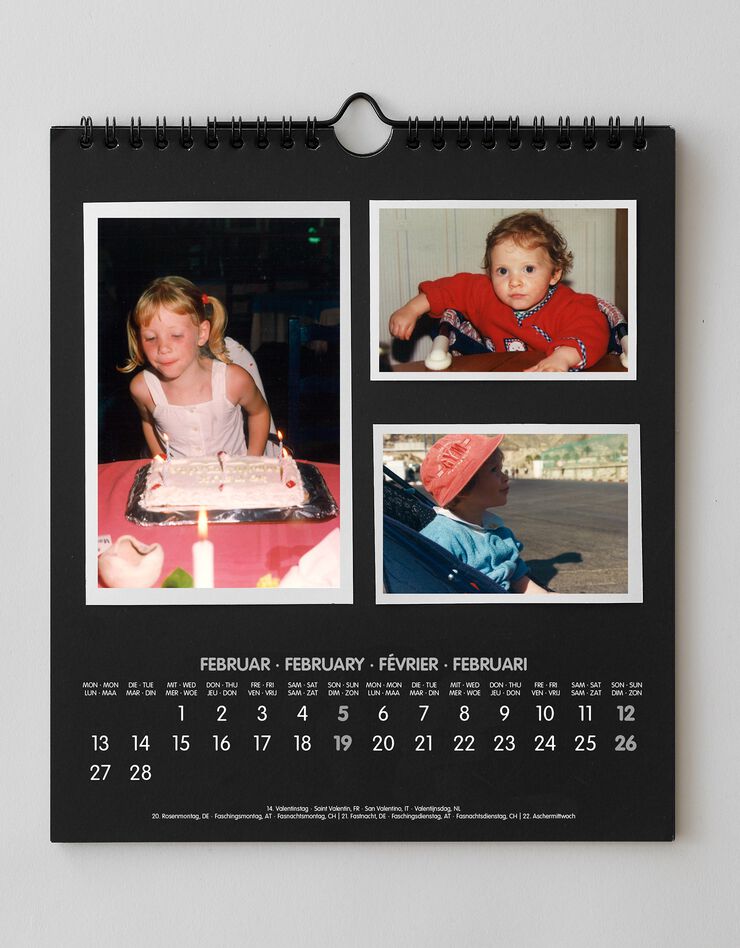 Calendrier 2024 à personnaliser (noir)