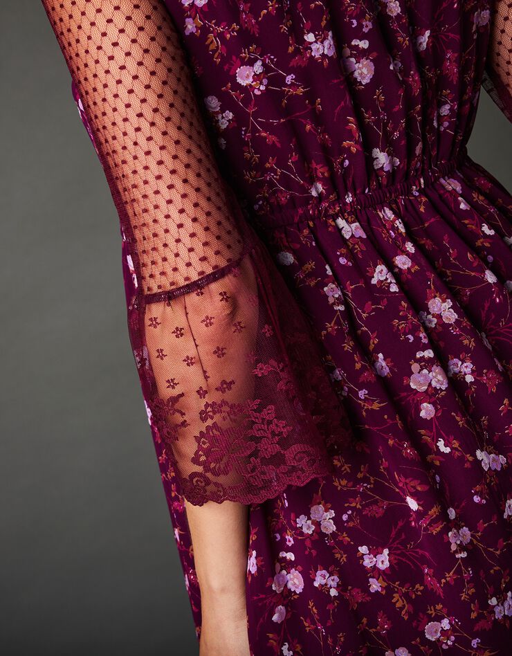 Robe dentelle imprimée (mûre)