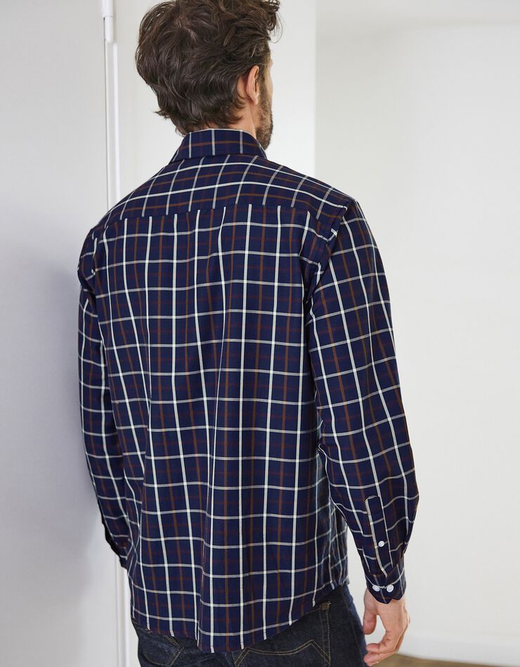 Chemise manches longues à carreaux (marine) Chemise manches longues à carreaux (marine)