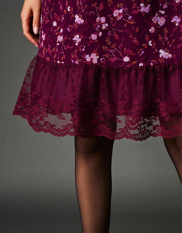 Robe dentelle imprimée (mûre)
