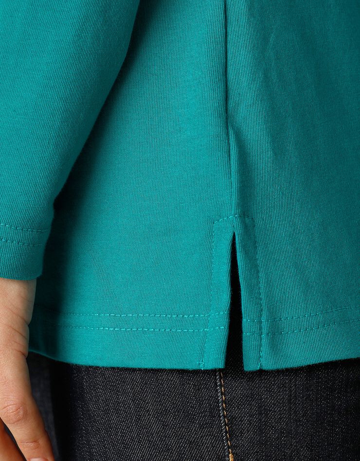Polo bicolore maille jersey (émeraude / gris) Polo bicolore maille jersey (émeraude / gris)