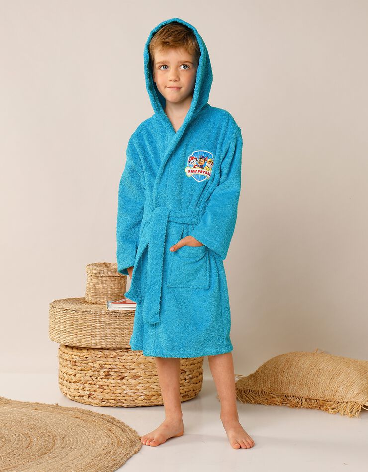 Peignoir de bain enfant Pat Patrouille® col capuche (bleu)