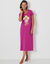 Chemise de nuit longue manches courtes motif &laquo;rosaces &raquo; (violine)
