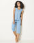 Pyjama court imprimé pois (bleu)