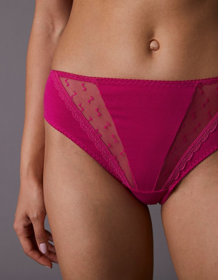 Culotte unie forme midi Casma - lot de 2 (cerise) Culotte unie forme midi Casma - lot de 2 (cerise)
