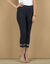 Legging 3/4 imprimé, taille élastiquée (noir / écru)