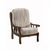 Housse microfibre bi-extensible imprimé vagues spéciale fauteuil rustique  (beige)