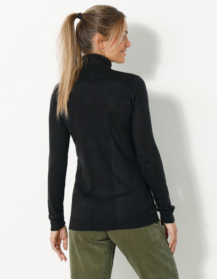 Pull col roulé toucher cachemire (noir) Pull col roulé toucher cachemire (noir)