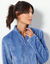 Robe de chambre zippée maille polaire texturée (bleu jean)