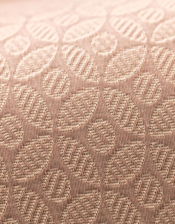 Housse fauteuil cabriolet microfibre bi-extensible motif géométrique (beige)