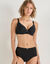 Soutien-gorge forme corbeille maille jacquard coton (noir)