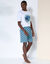 Short pyjama coton imprimé (bleu / vert)