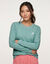 T-shirt pyjama &laquo;&nbsp;charme botanique&nbsp;&raquo; manches longues (vert)