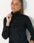 Pull col roulé, toucher doux (noir)