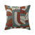 Housse de coussin imprimé "géométrique" - lot de 2 (terracotta / caramel / eucalyptus)