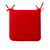 Galette de chaise unie forme carrée - lot de 2 (rouge)