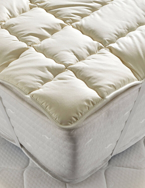 Surmatelas laine anti-acariens Proneem® (blanc cassé)