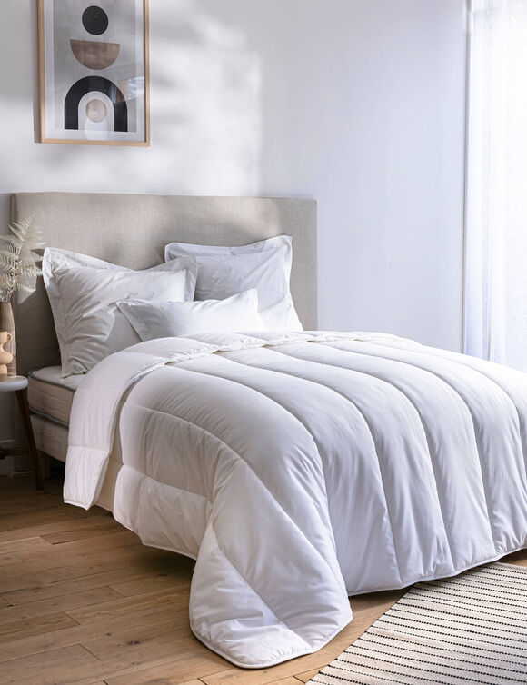 Couette chaude garnissage fibres recycl&eacute;es** 500 g/m&sup2; (blanc)