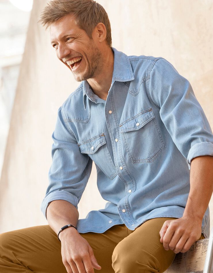 Chemise jean "western" (bleached) Chemise jean "western" (bleached)