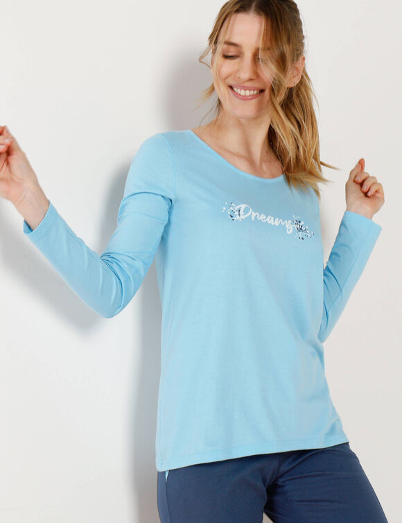 Tee-shirt manches longues – turquoise (turquoise)