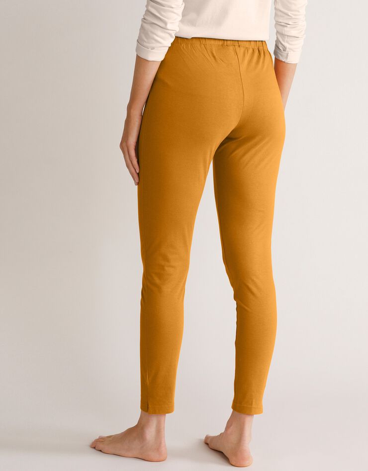 Pantalon fuselé uni taille élastiquée (ocre) Pantalon fuselé uni taille élastiquée (ocre)