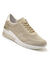 Baskets compensées lacées pailletées grande largeur (beige)