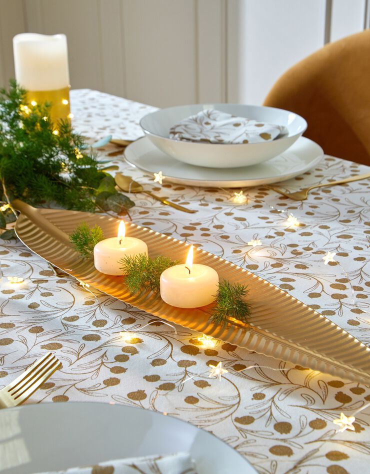 Centre de table feuille dorée (doré)