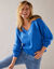 Pull col V volume loose (bleu dur)