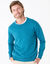 Pull pur coton col rond (bleu canard chin&eacute;)