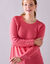 Pull évasé, maille anglaise (rose blush)