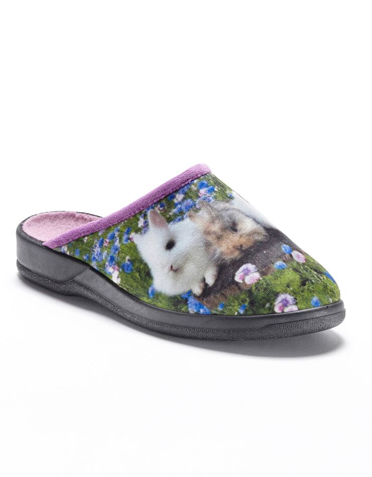 Mules impression photo "chien" (lapin) Mules impression photo "chien" (lapin)