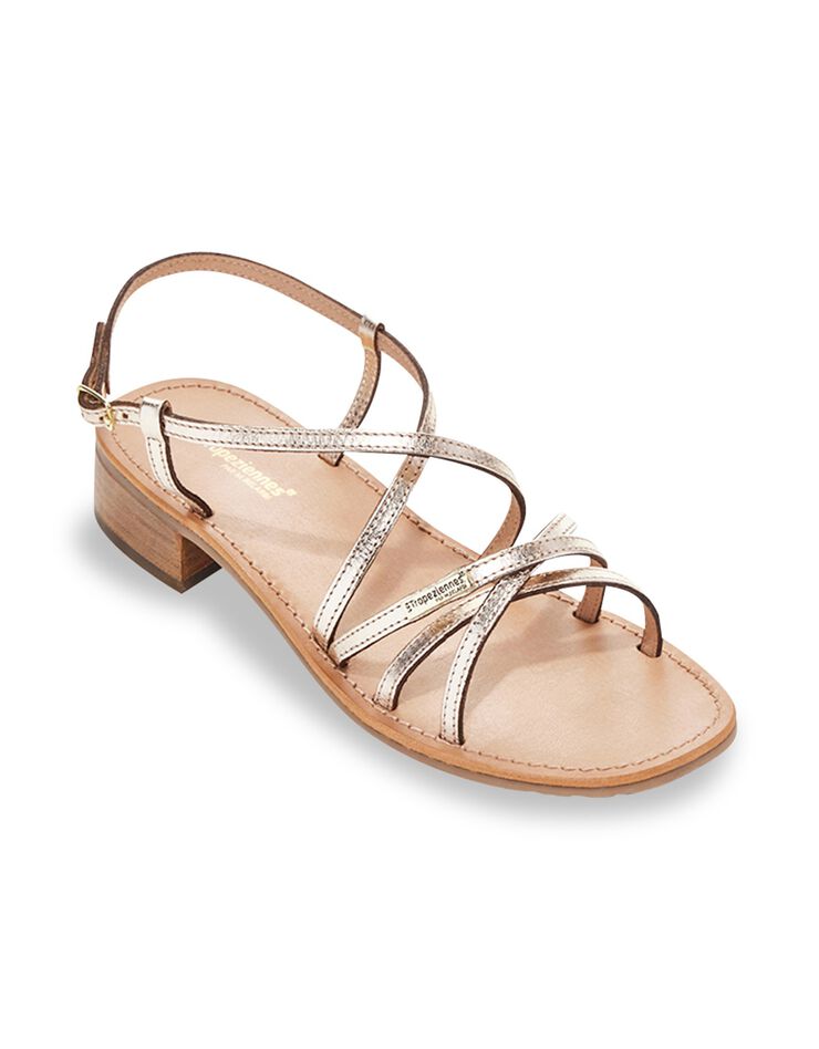 Sandales à talon en cuir Harryna (doré)