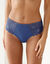 Culotte microfibre et dentelle stretch forme tanga taille haute - lot de 2  (noir + bleu)